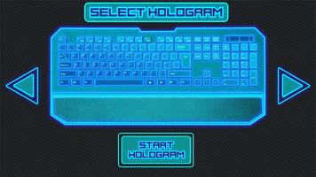 होलोग्राम कीबोर्ड मजाक स्क्रीनशॉट 1