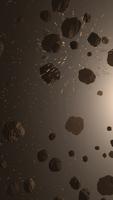 Asteroids 3D Cosmic explosion poster