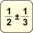 Math. Simple fractions icon