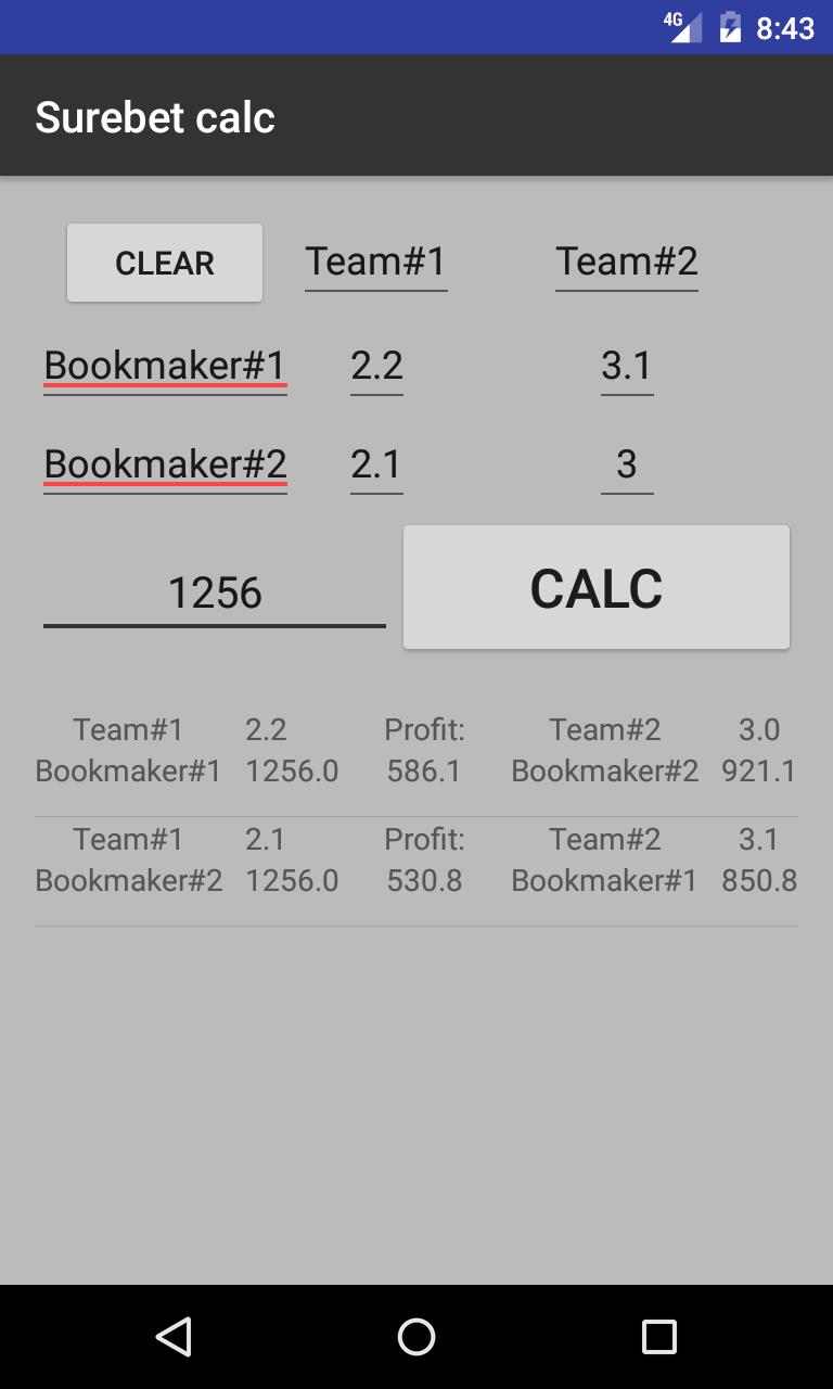 Surebet calc APK for Android Download