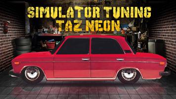 Simulator Tuning Taz Neon Affiche