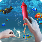 Unterwasser Fireworks 3D Simulator Zeichen
