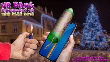 VR Bang Fireworks 3Dニューイヤー2018 ポスター