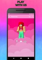 Girls Skins for Minecraft PE in 3D Affiche