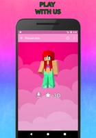 Скины для девочек для Minecraft PE в 3D постер