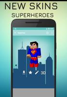 Skórki superbohaterów dla Minecraft 3D plakat
