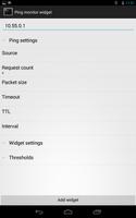 Ping monitor widget screenshot 1