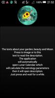 Calendrier lunaire. Jardin Affiche