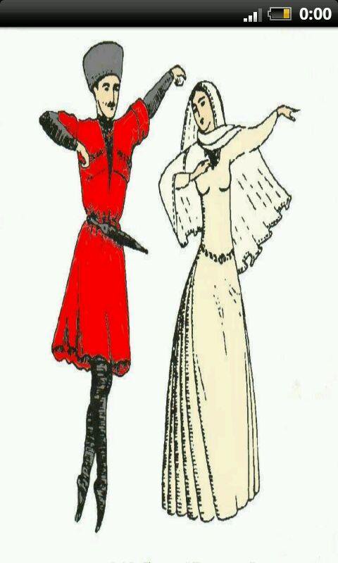 Национальный костюм лезгинов рисунок