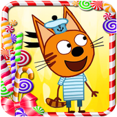 Three Cats Jump kids games icône