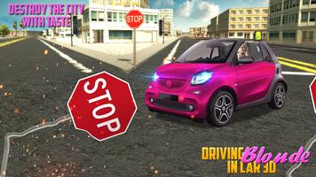 Driving Blonde Car 3D City Sim plakat