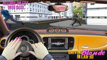 برنامه‌نما Driving Blonde Car 3D City Sim عکس از صفحه
