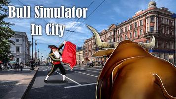 Bull Simulator In City Affiche