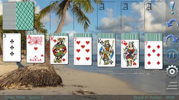 Solitaire Royale Beach, tablet version syot layar 1
