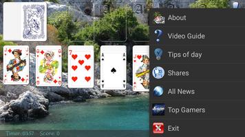 Solitaire Royale Beach, tablet version syot layar 2