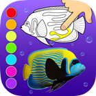3D Coloring App Dancing Fishes Zeichen