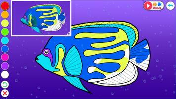 3D Coloring App Dancing Fishes Screenshot 1