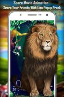 3D Lion in Phone Prank poster