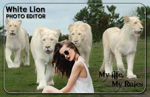 White Lion Photo Editor Affiche