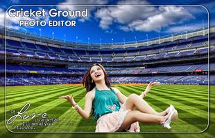 Cricket Ground Photo Editor पोस्टर