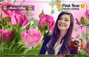 برنامه‌نما Pink Rose Photo Editor عکس از صفحه