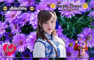 Purple Flower Photo Editor capture d'écran 3