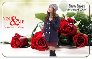 Red Rose Photo Editor Affiche
