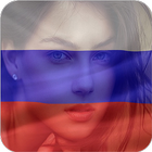 Russia Flag Face icône