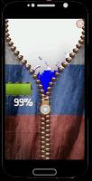 Russian Flag LockScreen Zipper capture d'écran 3
