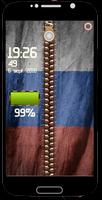 Russian Flag LockScreen Zipper Affiche