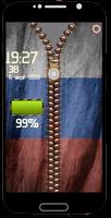 Russian Flag LockScreen Zipper capture d'écran 1