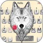 Rose Tattoo Wolf Keyboard icône