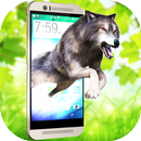 ذئب شرس يمشي في الهاتف مزحة مخيفة - أرعب اصدقائك APK