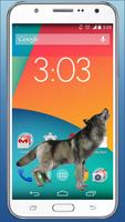 Wild Grey Wolf attack in phone scary joke 3D Affiche