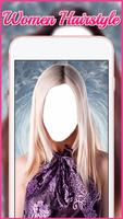 Women Hairstyle Photo Frame Maker Affiche