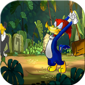 Super woody Adventure Woodpecker Game أيقونة