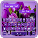 Purple Tulips Keyboard Theme APK
