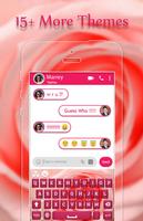 Pink Rose Keyboard Theme اسکرین شاٹ 2