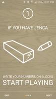 AA Jenga with questions Affiche