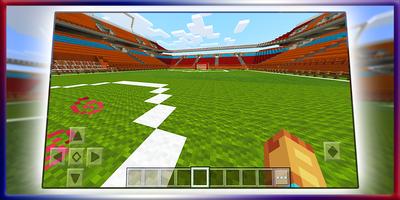 World Cup 2018 FIFA Game football map Minecraft Affiche