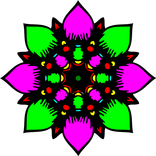 Coloring book: Mandala Flowers