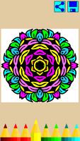 Coloring book: Mandala Flowers Affiche