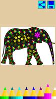 Coloring: Mandala Animals Affiche