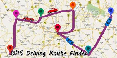 GPS Driving Route Finder Plakat