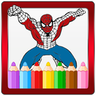 Super Heroes Coloring Book icône