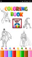 Super Heroes Coloring Book الملصق