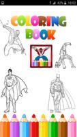 Super Heroes Coloring Book Affiche