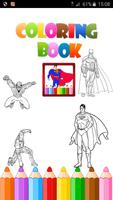 Super Hero Coloring Book الملصق