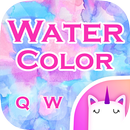 Thème de clavier de couleur de l'eau Emoji APK