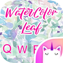 Clavier d'emoji de feuille de couleur de l'eau APK